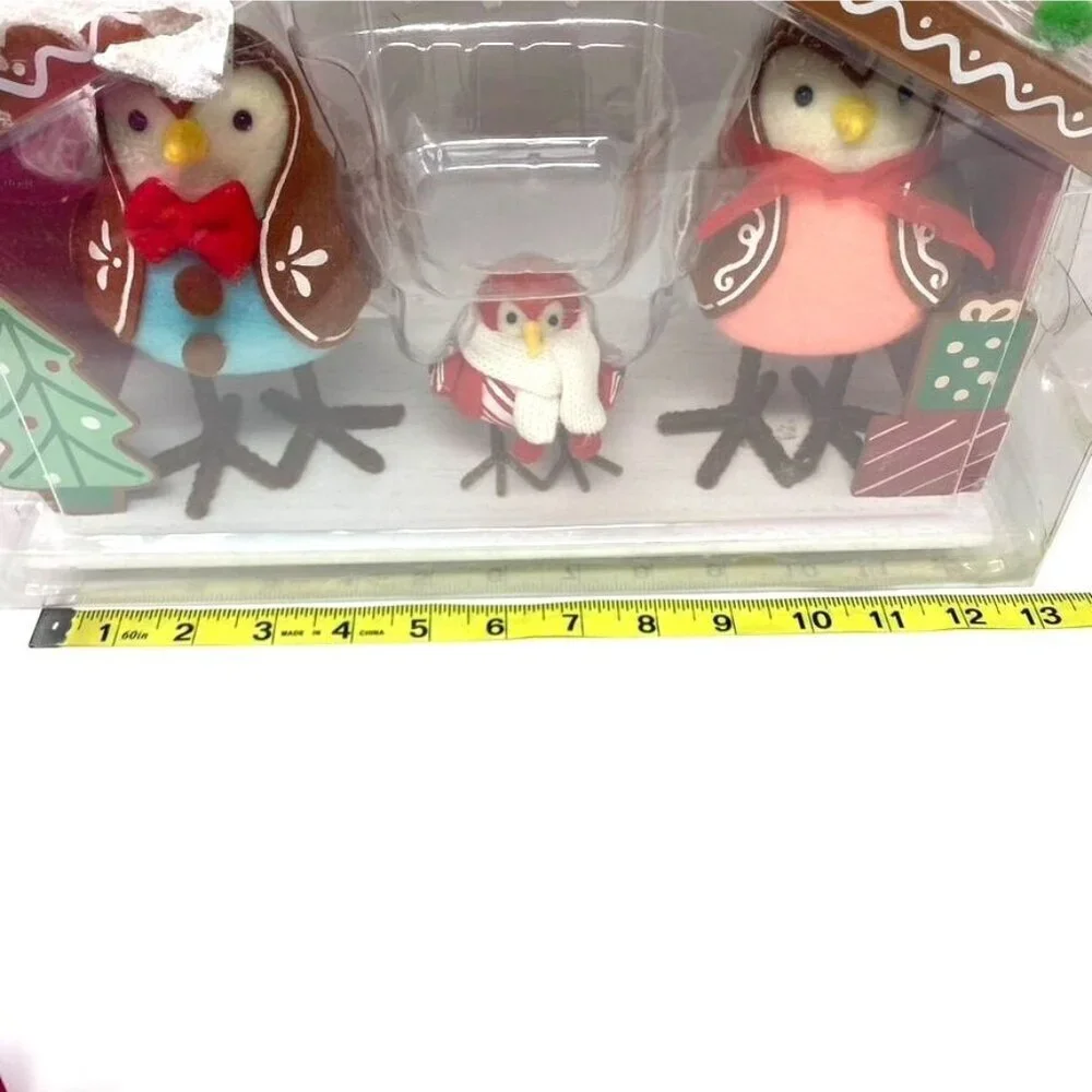 Target Wondershop Featherly Friends Gingerbread House Family Trio Holiday Decor